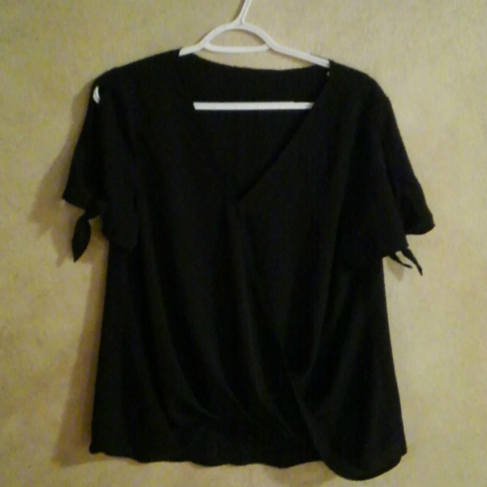 Wrap Front Chiffon Blouse